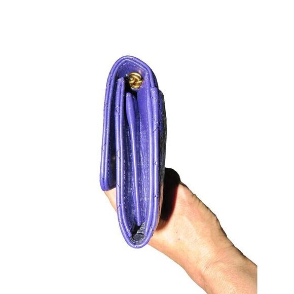 KURT GEIGER London Purple Brixton Quilted Leather Chain Wallet Crossbody Handbag - Picture 5 of 14